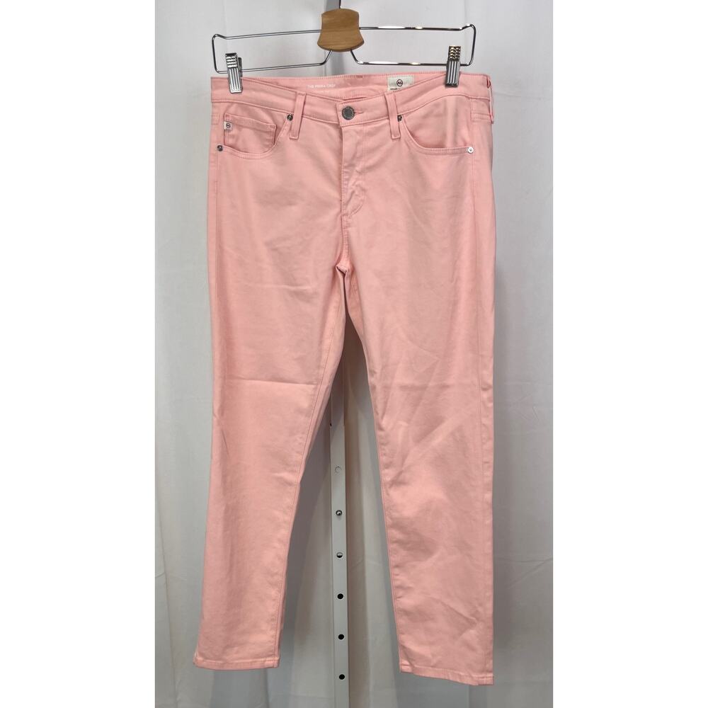 Ag Adriano Goldschmied Pink Cropped Ankle Jeans